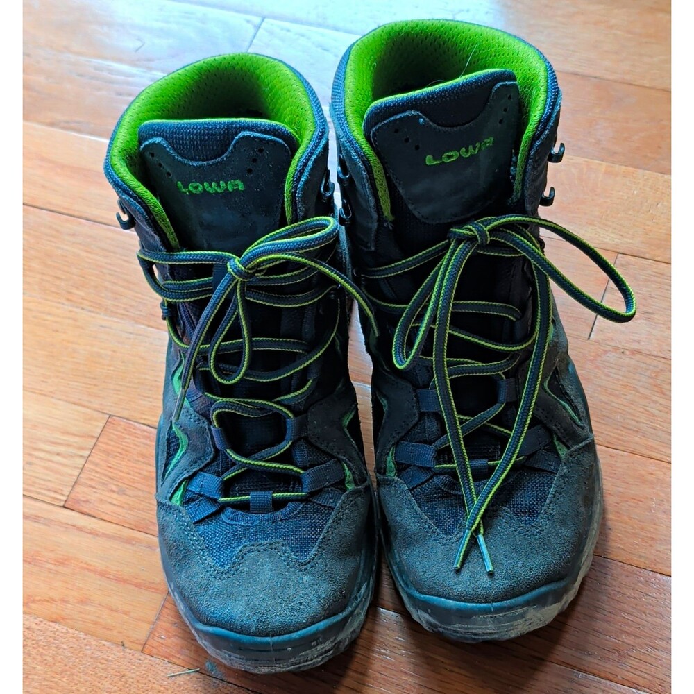 LOWA Zephyr GTX Mid Gore-Tex Hiking Boots Gray/Green Mens US 9 Medium